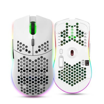 New T66 Rechargeable USB 2.4G Wireless Honeycomb Gaming Mouse RGB Lighting Mice Gamer Mouse For Notebook Desktop PC Computers