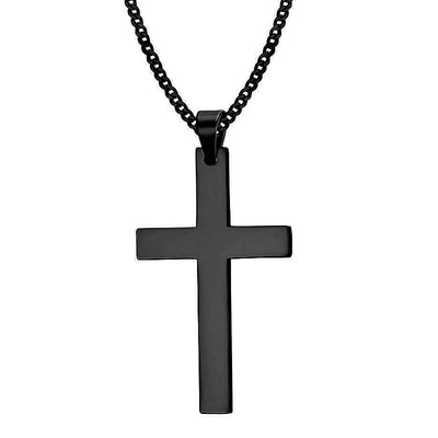 Fashion Stainless Steel Cross Pendant Necklace For Women Men Link Chain Charm Necklace Cool Boys Girls Punk Hip Hop Jewelry Gift