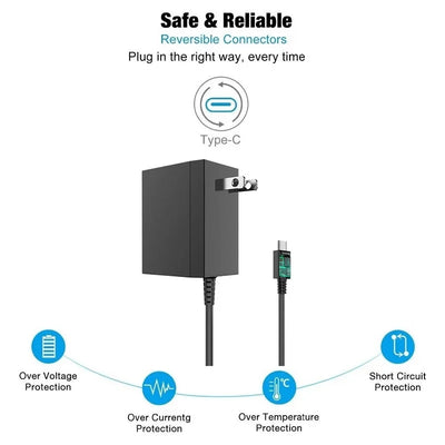 GILGOTT EU US UK Plug AC Adapter Charger Power Supply for Nintendo Switch NS Lite OLED Dock Station Fast Charging Kit