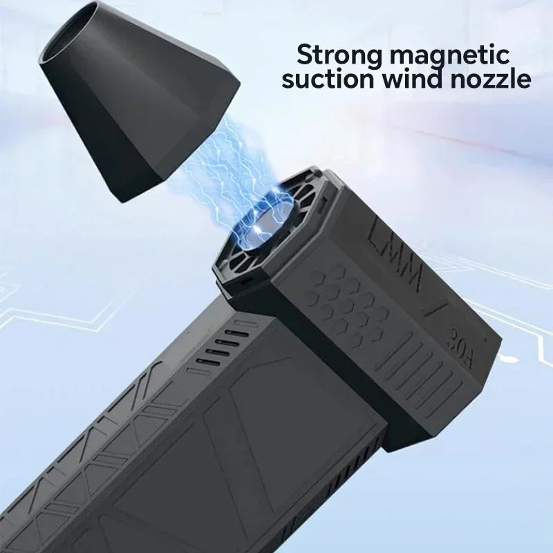 JANGKLIFE 1 PC Violent Fan High Speed Turbofan with High Air Volume Brushless Charging Handheld Outdoor Car Fan