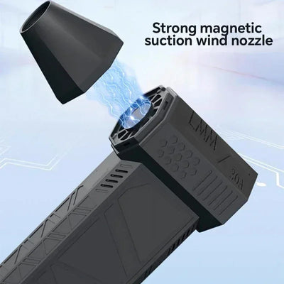 JANGKLIFE 1 PC Violent Fan High Speed Turbofan with High Air Volume Brushless Charging Handheld Outdoor Car Fan