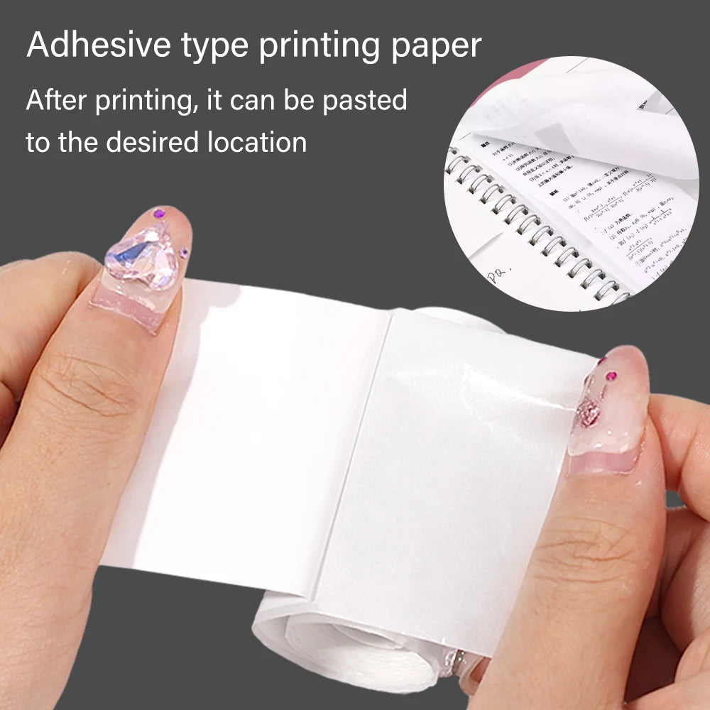 16Rolls Thermal Printer Papers 57x25mm Self-adhesive Thermal Papers HD Color Label Printers for Inkless Mini Portable Printer