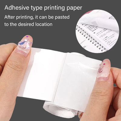 16Rolls Thermal Printer Papers 57x25mm Self-adhesive Thermal Papers HD Color Label Printers for Inkless Mini Portable Printer
