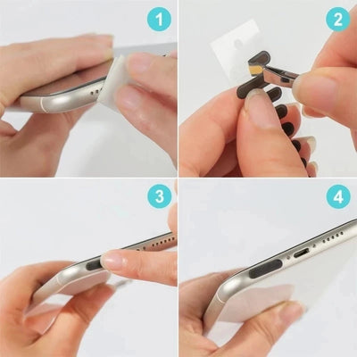 Universal Dust Plug Mobile Phone Speaker Anti Dust Mesh Sticker for iPhone Samsung Mi Charge Port Protector Cleaning Brush Set