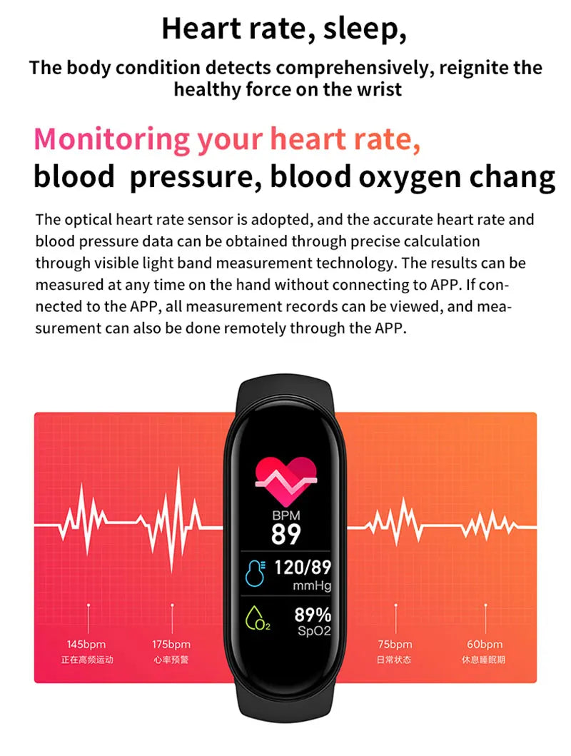 Kids Smartwatch Children Sport Fitness Bracelet For Boys Girls Heart Rate Monitor Smart Clock Child Men Women Smart Watch