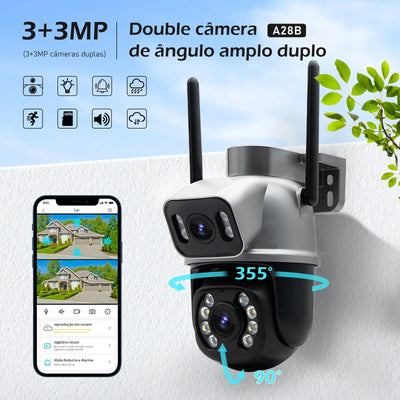 Icsee Black Wifi Surveillance Camera Security Camera Monitor 4K Ultra Hd Security Camera Wifi Waterproof Eug