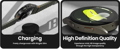 Glass+Case for Samsung Galaxy Watch 7 44mm/44mm Screen Protector Tempered Glass&Hard PC Protective Bumper Cover Accessories Set