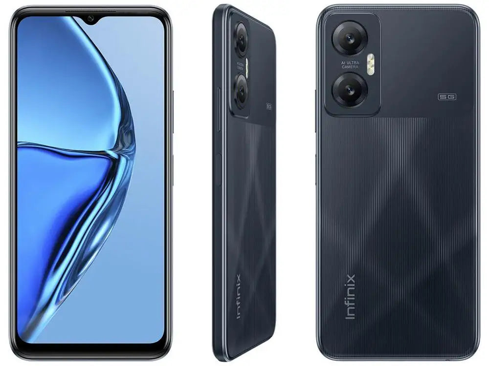 Smartphone Infinix Hot 20 128GB Black 5G MediaTek Dimension 810 4GB RAM 6,6 "Camera. Dual + Selfie 8MP Dual Chip