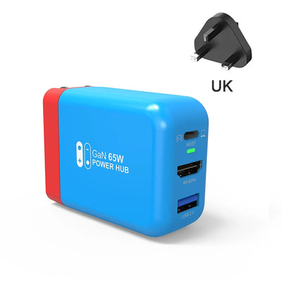 Switch Dock 65W GaN USB C Charger Power 4K HDMI-Compatible Portable Docking Station for Nintendo Switch Laptop iPad Smart Phone