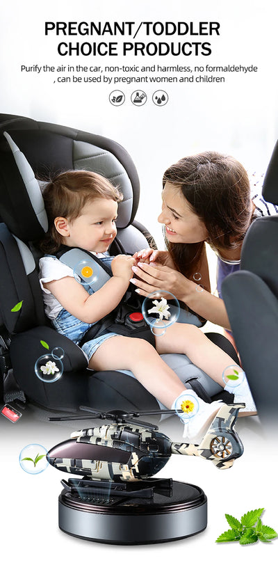 Car Air Freshener Solar Helicopter Interior Accessories Decoration Propeller Rotating Auto Flavoring Perfume Diffuser Supplies