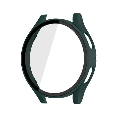 Glass+case for Samsung Galaxy Watch 4/5/6 44mm 40mm,All-Around Screen Protector Hard PC Bumper Tempered Glass for Galaxy watch 6