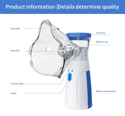 Medical Nebulizer Asthma Inhaler Handhe Portable Inhalator Adult Kids Child Mini Silent Steam Nasal Humidifier Tools Nebulizer
