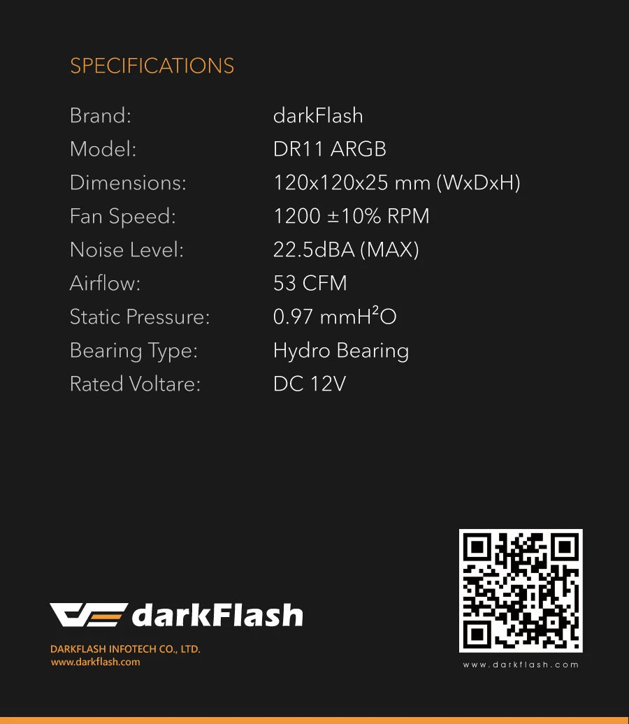 Darkflash DR11 Rgb Fan Ventoinha PC Controladora 120mm Computer Case Fan Kit 6pin Water Cooler CPU Cooling Fans Argb Ventilador