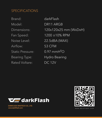 Darkflash DR11 Rgb Fan Ventoinha PC Controladora 120mm Computer Case Fan Kit 6pin Water Cooler CPU Cooling Fans Argb Ventilador