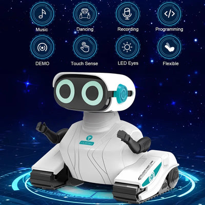 Smart Robots Emo Robot Dance Voice Command Touch Control Singing Dancing Talkking Interactive Toy Gift for Kids