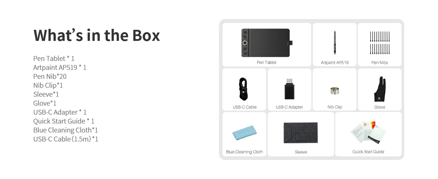 GAOMON WH851 Wireless Graphics Tablet Bluetooth 5.0 Connection 16K Levels Pen Pressure 8x5 Inch Drawing Tablet Android Supported