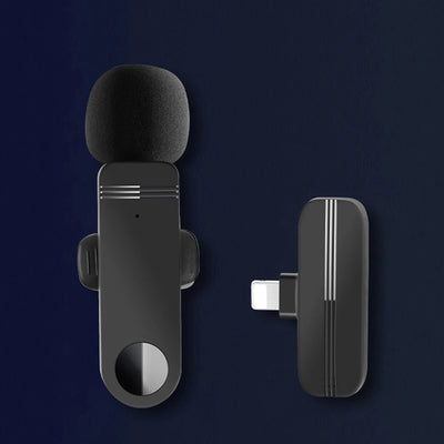Wireless Lavalier Microphone Audio Video Recording Mini Mic For iPhone Android Laptop Live Gaming Mobile Phone Microphone