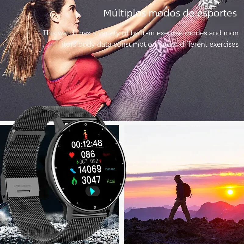2024 Smart Watch Ladies Full Touch Screen Sports Fitness Watches  Waterproof Bluetooth Call Men Smartwatch Women For Android IOS