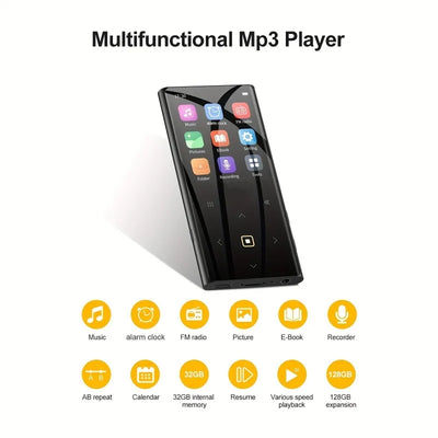32GB Portable Digital Lossless Music MP3 Player With 2.4-inch Screen, Built-in Speaker,Supports Up To 128GB TF Card