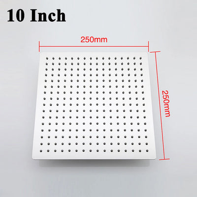 8/10/12 Inch Rainfall Shower Heads Stainless Steel Square Showerhead Ultra Thin Waterfall Shower Head Pressurized Shower Head