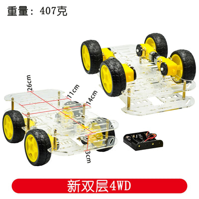 DIY Avoidance tracking Motor Smart Robot Car Chassis Kit Speed Encoder Battery Box2WD Ultrasonic module ForArduino ForUNO R3 kit