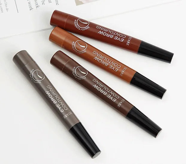 5 Colors Microblading Eyebrow Pen Waterproof Liquid Eyebrow Pencil Long Lasting Eyebrow  Pen 4 oints eyebrow pen Cosmetics