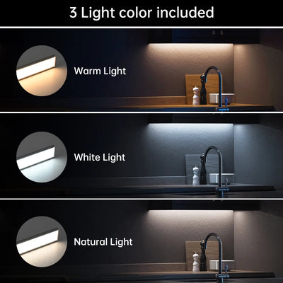 Led night light sensor de movimento sem fio usb armário luz noturna lâmpada para armário de cozinha quarto guarda-roupa 20/30/40/60cm