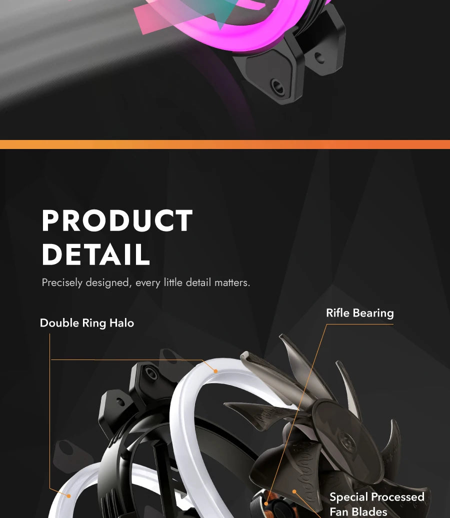 Darkflash DR11 Rgb Fan Ventoinha PC Controladora 120mm Computer Case Fan Kit 6pin Water Cooler CPU Cooling Fans Argb Ventilador