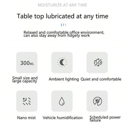 Color Atmosphere Lamp Desktop Essential Oil Diffuser Spray Personal Space Usb H2O Car Humidifier