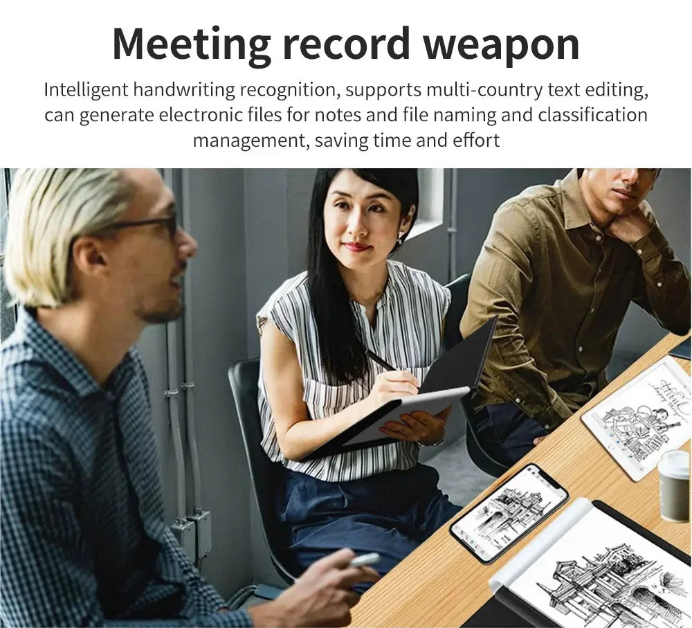 Aulidtech iNote Bluetooth Digital Smart Notebook A5 Paper Writing Board Tablet 10 Inch Smart Notebook Drawing Note Pad