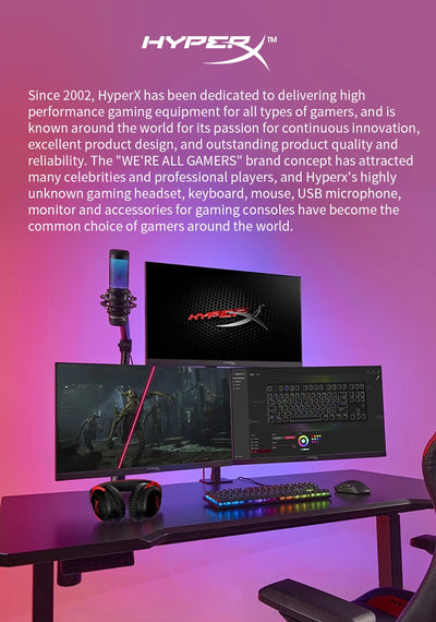 Original HyperX Cloud 2 II Gaming Wire Headset With HiFi 7.1 Surround Sound Microphone Game Headphone For PC PS4