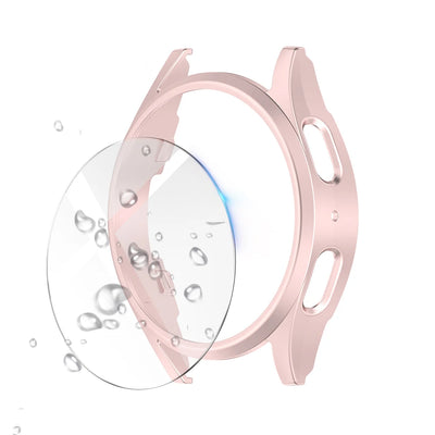 Glass+Case for Samsung Galaxy Watch 7 44mm/44mm Screen Protector Tempered Glass&Hard PC Protective Bumper Cover Accessories Set