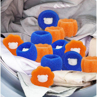 8pcs Washing Machine Sponge Cleaning Balls Lint Removal Laundry Anti-Tangling Decontaminating Cleaning Laundry Balls