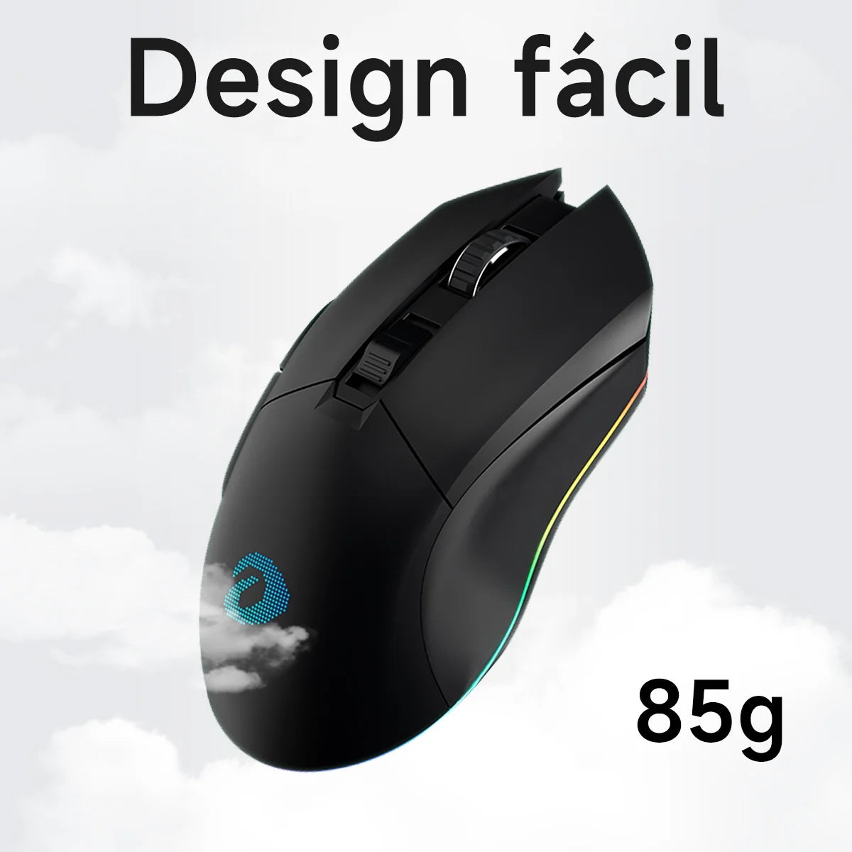 DAREU Dual Modes Gamer Mouse RGB 2.4G Wireless Wired Gaming Mice Built-in 930mAh Recharging Battery with Macro Set for PC Laptop