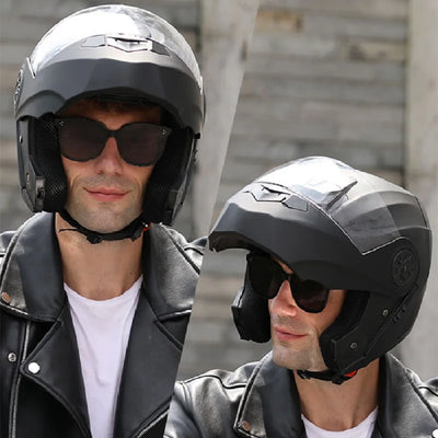 BLD Personalised Motorcycle Full Face Helmet Men Women Fashion Dual Lens Helmets Motocross Racing Modular Flip Up Casco Moto