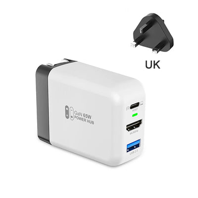 Switch Dock 65W GaN USB C Charger Power 4K HDMI-Compatible Portable Docking Station for Nintendo Switch Laptop iPad Smart Phone