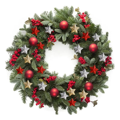 6/30PCS Christmas Glitter Star Pendant Xmas Tree Hanging Ornament Craft 5cm Plastic for Birthday Party Home Decoration Supplies
