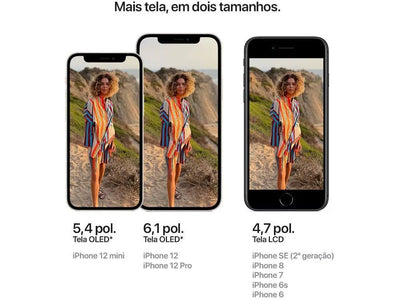 IPhone 12 Apple 64GB Black Screen 6,1 ”12MP iOS
