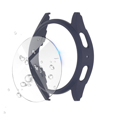 Glass+Case for Samsung Galaxy Watch 7 44mm/44mm Screen Protector Tempered Glass&Hard PC Protective Bumper Cover Accessories Set