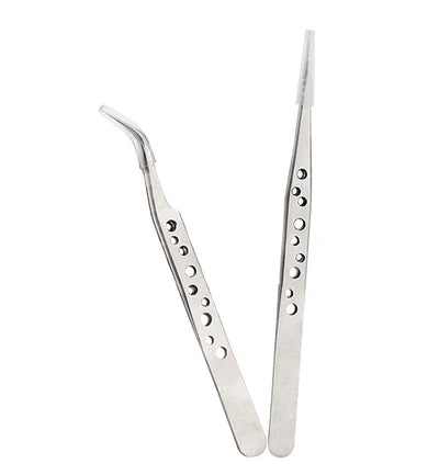 Electronics Industrial Tweezers Precision  Anti-static Curved Straight Tip Stainless Forceps Phone Repair Hand Tool