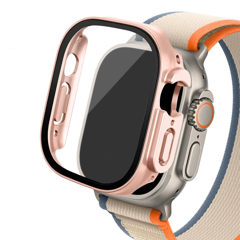 Glass+ Cover For Apple Watch case Ultra 2 49mm smartwatch Bumper+Screen Protector Tempered iwatch series apple watch Accessories