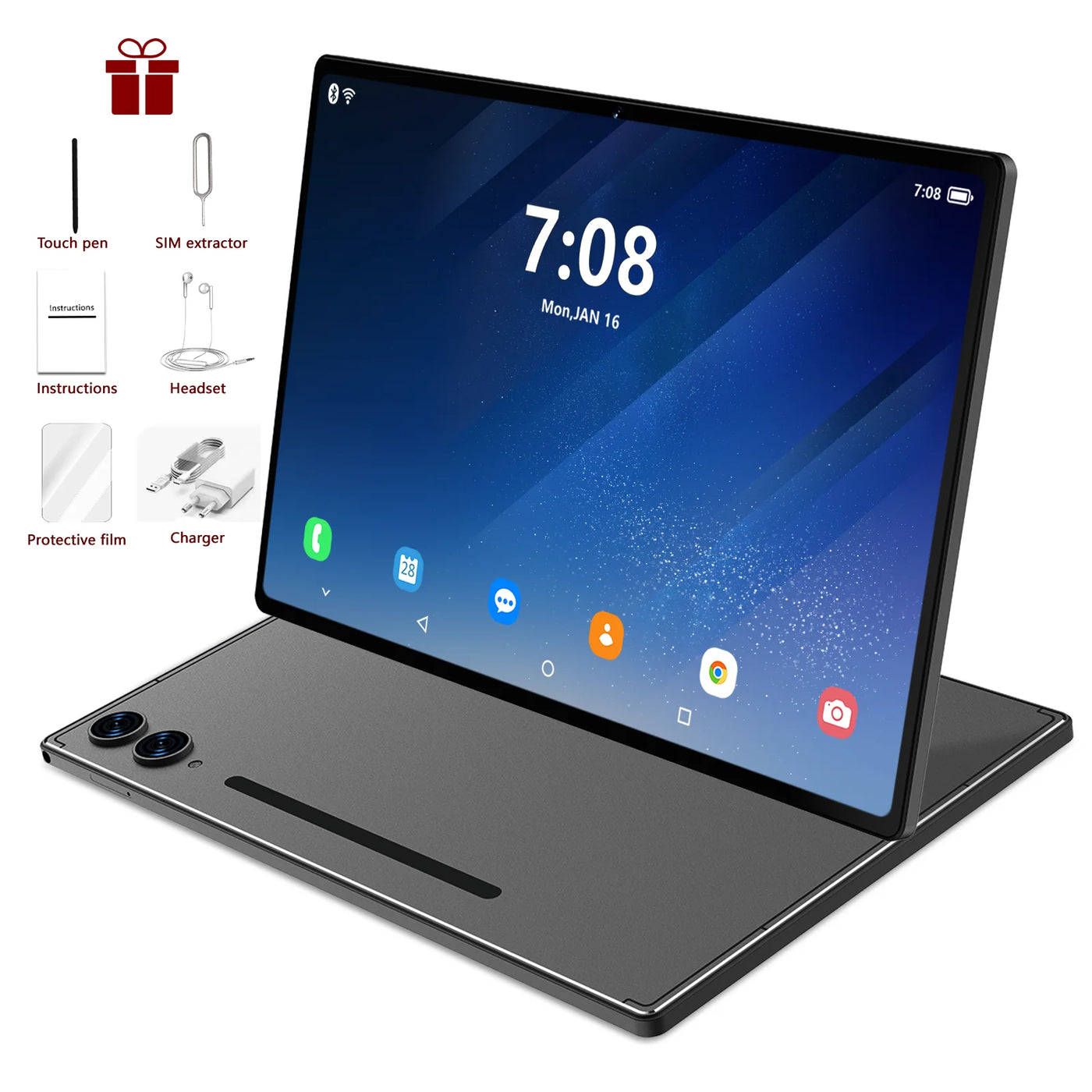 2025 S10+ SAMSNUG Tablet Android 15 Global Original 22GB+2TB 10.1inch HD 10000mAh 5G Dual SIM Card Phone Call WiFi GPS Tablet PC