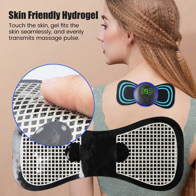 Mini Portable EMS Neck Massager Electric Neck Stretcher For  Cervical Muscle Pain Relief And Shoulder Relaxation Massage Patch