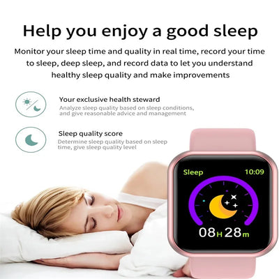 New Y68 Smart Watch D20 Color Screen Step Counting Multi Sport Mode Message Reminder Photography Music Remote Control Smart Band