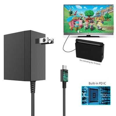GILGOTT EU US UK Plug AC Adapter Charger Power Supply for Nintendo Switch NS Lite OLED Dock Station Fast Charging Kit