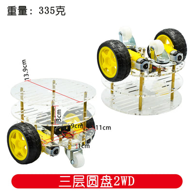 DIY Avoidance tracking Motor Smart Robot Car Chassis Kit Speed Encoder Battery Box2WD Ultrasonic module ForArduino ForUNO R3 kit