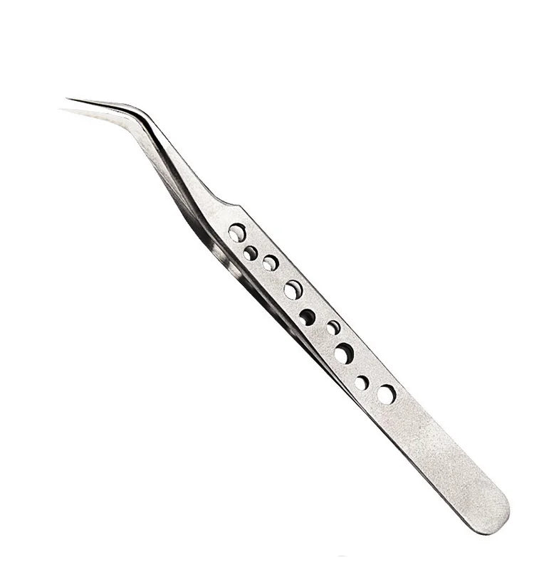 Electronics Industrial Tweezers Precision  Anti-static Curved Straight Tip Stainless Forceps Phone Repair Hand Tool