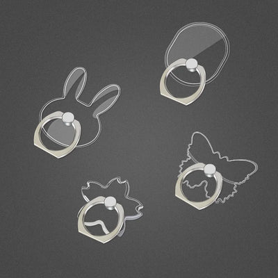 Finger Ring Mobile Phone Smartphone Stand Holder For iPhone X Samsung cell Smart  transparent Phone Ring holder Car Mount Stand
