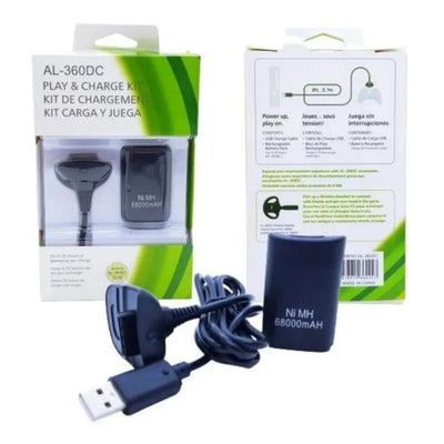 Kit Carregador + Bateria Para Controle Manete X-box 360