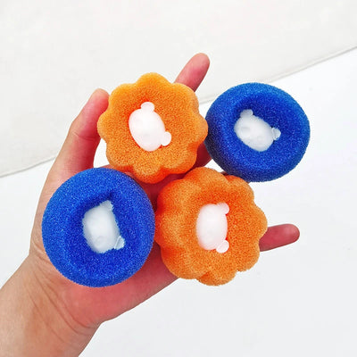 8pcs Washing Machine Sponge Cleaning Balls Lint Removal Laundry Anti-Tangling Decontaminating Cleaning Laundry Balls